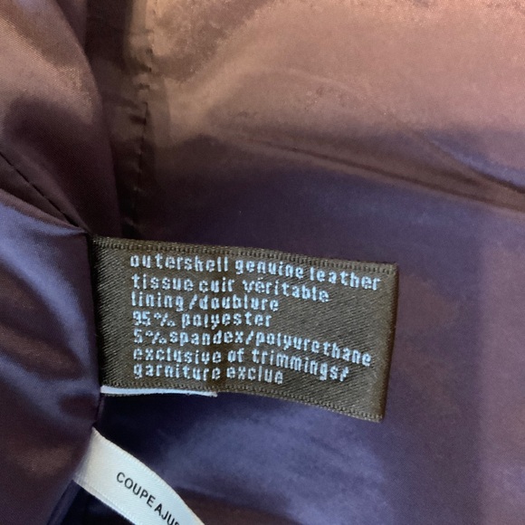 Danier Purple leather fitted jacket   - S - Picture 5 of 12